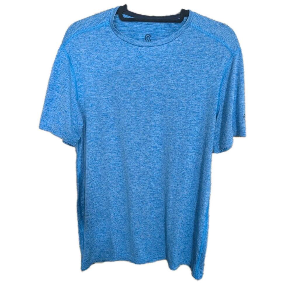 Champions Mens Blue T-Shirt Solid‎ Short Sleeve Crew Neck Size M
